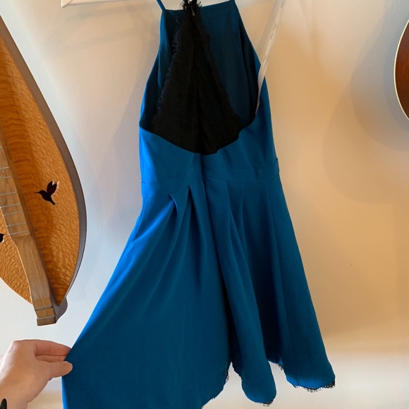 Lovers + Friends Small Cerulean Blue Lace Trimmed Dress - Picture 6 of 9